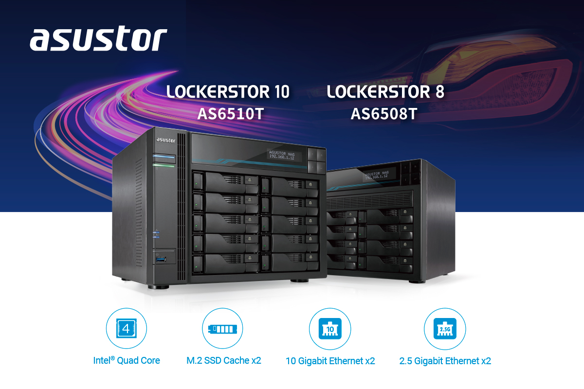 ASUSTORが高速大容量ビジネス向けのフラッグシップモデルNAS AS6508T